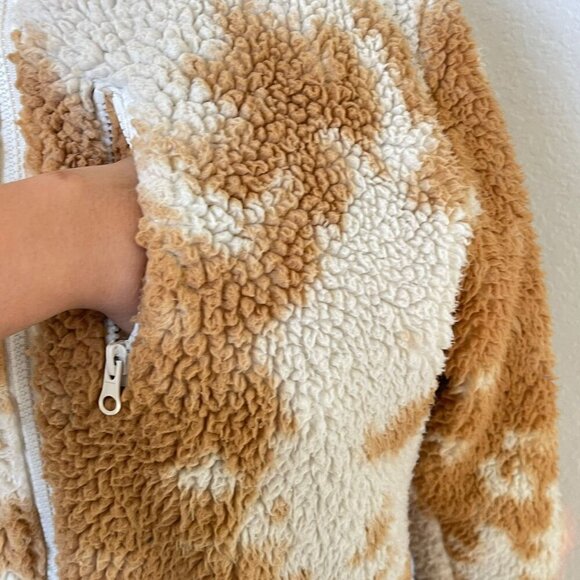 Betsey Johnson Performance Teddy Fleece Jacket‎ XS Brown - Picture 3 of 9